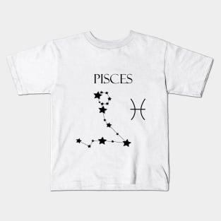 Pisces Zodiac Horoscope Constellation Sign Kids T-Shirt